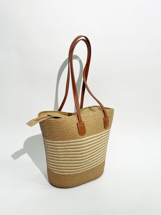 Two Tone Beach Tote Bag - Image 4