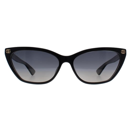 Gucci Cat Eye Womens Shiny Black Grey Gradient Polarized GG1815S - Image 1