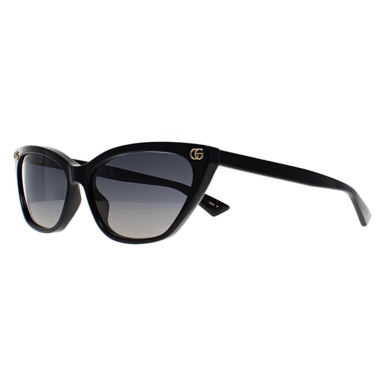 Gucci Cat Eye Womens Shiny Black Grey Gradient Polarized GG1815S - Image 2