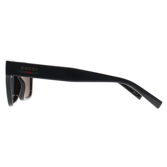 Gucci Square Womens Shiny Black Grey Polarized GG1857S - Image 3