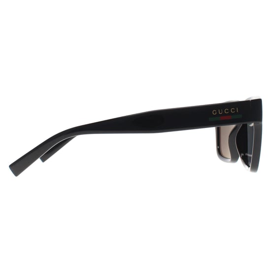 Gucci Square Womens Shiny Black Grey Polarized GG1857S - Image 4