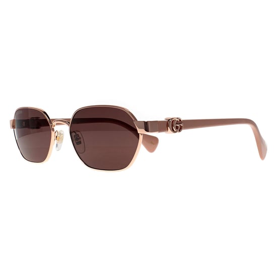 Gucci Square Womens Shiny Rose Gold and Pink Violet GG1593S - Image 2