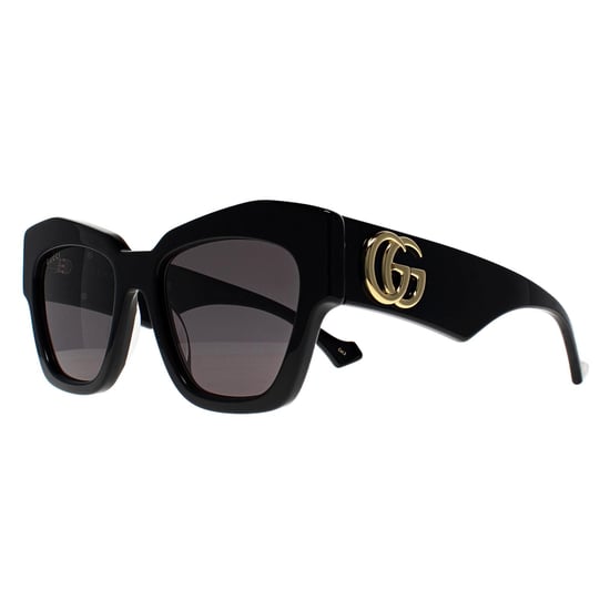 Gucci Cat Eye Womens Shiny Black Grey GG1422S - Image 2