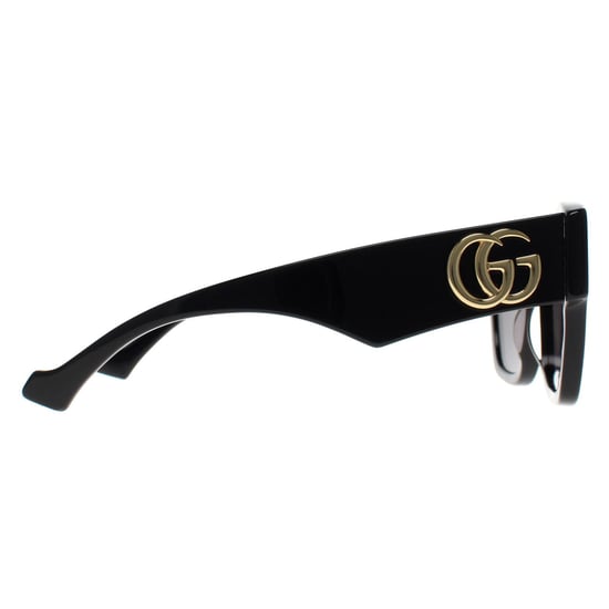 Gucci Cat Eye Womens Shiny Black Grey GG1422S - Image 4