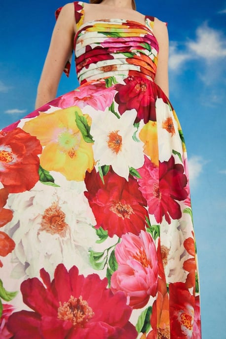 Coast Womens Maxi Dress Multicoloured Polyester Long Poplin - Image 3