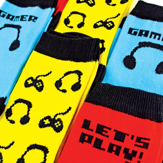 3 Pack Kids Gaming Socks | Sock Snob | Fun Design Novelty Funny Video Gaming Socks for Boys & Girls - Red / Blue / Yellow - Image 5