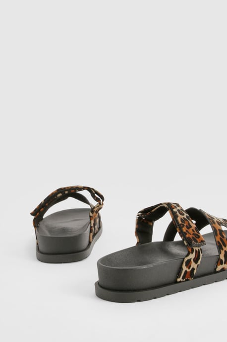 Chunky Leopard Cut Out Strappy Sandal - Image 3