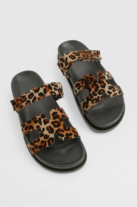 Chunky Leopard Cut Out Strappy Sandal - Image 5
