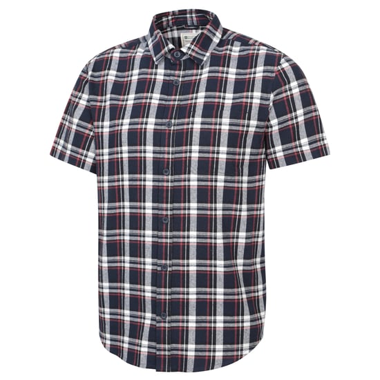 Mountain Warehouse Heren Trace Flanellen Korte Mouwen Shirt (Blauw) - Image 3