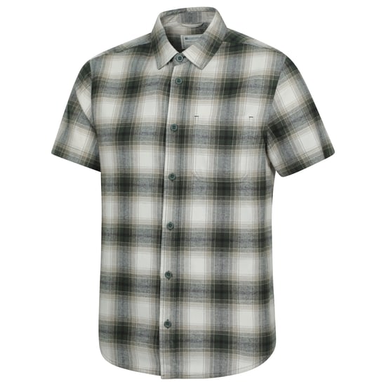 Mountain Warehouse Heren Trace Flanellen Korte Mouwen Shirt (Groen) - Image 3