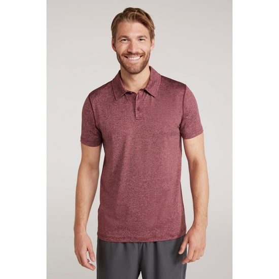 Mountain Warehouse Herrar Agra randig pikétröja (Bourgogne) - Image 1