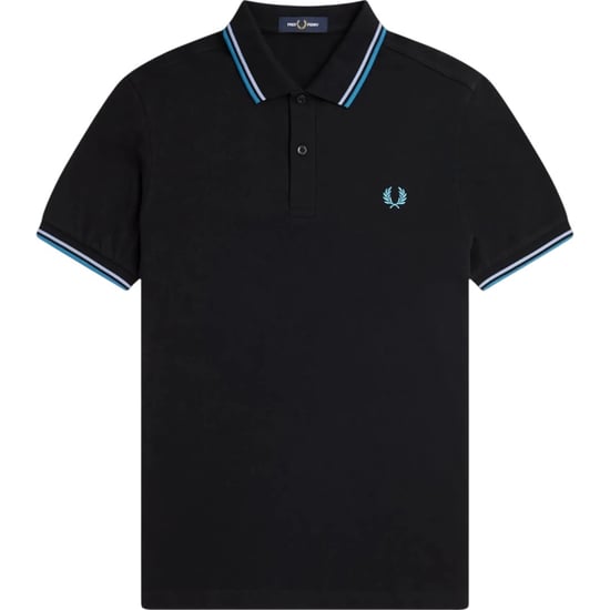 Fred Perry M3600 Twin Tipped Polo Shirt In Black - Image 5
