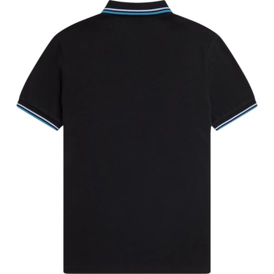 Fred Perry M3600 Twin Tipped Polo Shirt In Black - Image 6