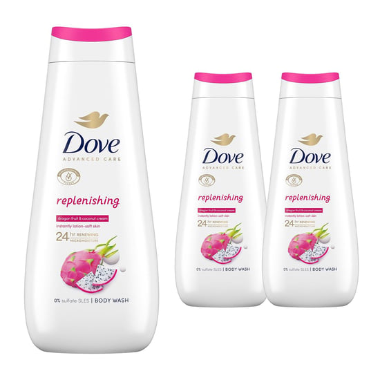 Dove Advanced Care Body Wash Replenishing 400ml, 3 Pack - Image 1