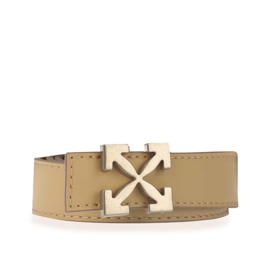 Accessories Off White Reversible Arrow Belt in Beige - Image 1
