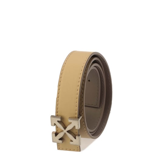 Accessories Off White Reversible Arrow Belt in Beige - Image 2