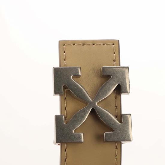 Accessories Off White Reversible Arrow Belt in Beige - Image 3