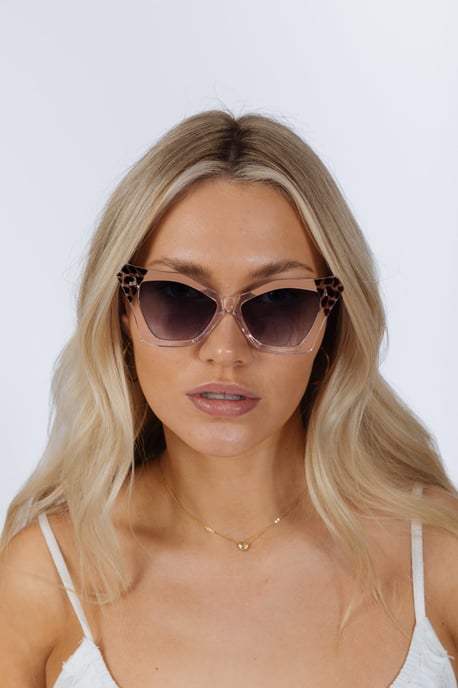 Oversized Cat-Eye Sunglasses in Nude - Image 4
