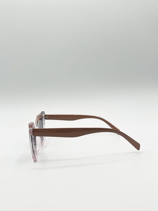 Oversized Cat-Eye Sunglasses in Nude - Image 5