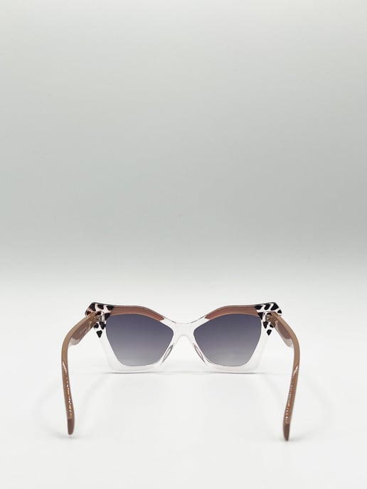 Oversized Cat-Eye Sunglasses in Nude - Image 6
