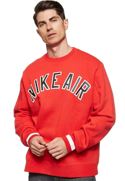Nike Air Fleece Crew Sweatshirt in Rood - Image 1