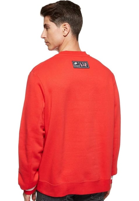 Nike Air Fleece Crew Sweatshirt in Red - Image 2