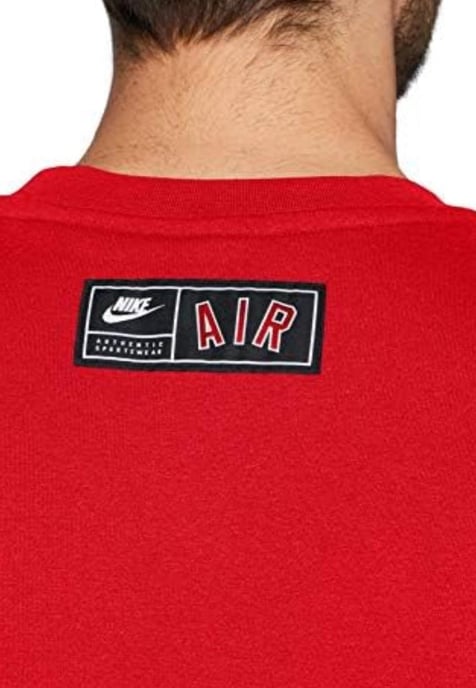 Nike Air Fleece Crew Sweatshirt in Red - Image 4
