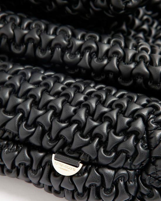 River Island Womens Tote Bag Black Textured Knot - Image 4