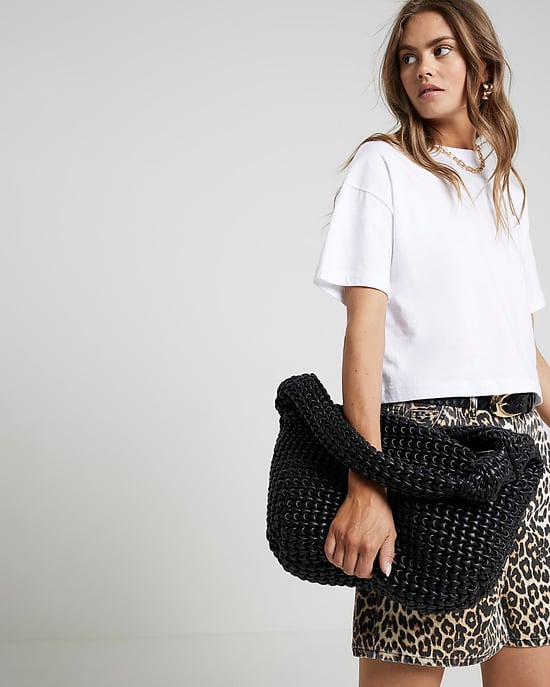 River Island Womens Tote Bag Black Textured Knot - Image 5