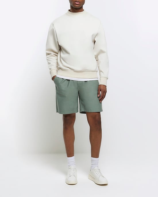 River Island Mens Shorts Light Green Regular Fit Pull On - Image 2