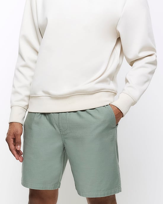 River Island Mens Shorts Light Green Regular Fit Pull On - Image 4