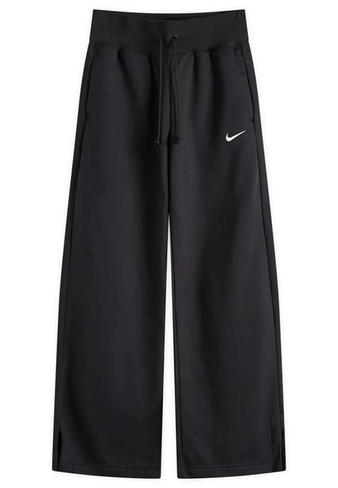 Nike Womens Phoenix Fleece Wide Leg Joggers in Black - Image 6