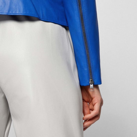 Leren damesjas Boss C_Saleli in Blauw - Image 3