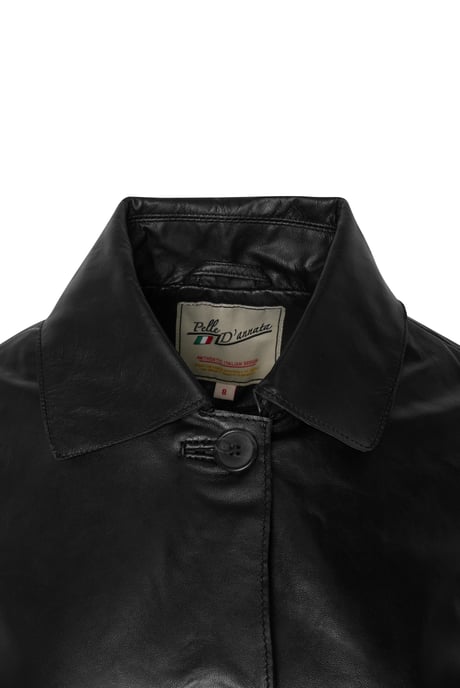 Megan Pelle D’annata Real Leather Jacket in Black - Image 4