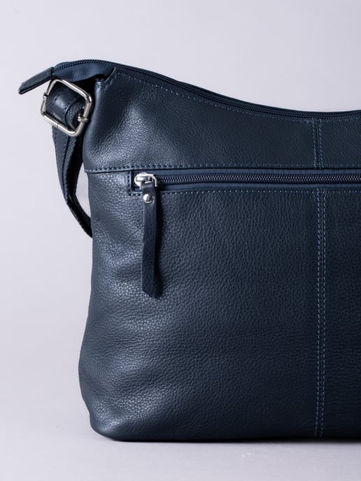 Winleigh Leather Shoulder Bag in Navy - Image 4