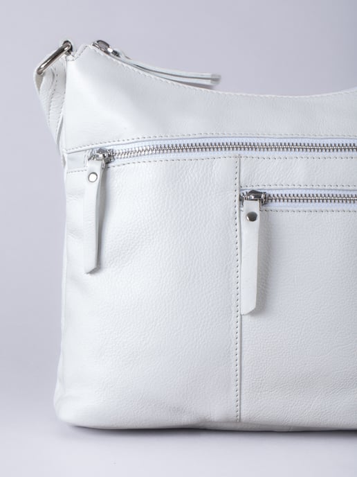 Winleigh Leather Shoulder Bag in White - Image 3