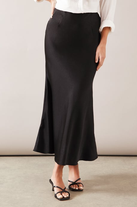 Petite Satin Bias Cut Midi Skirt - Image 2