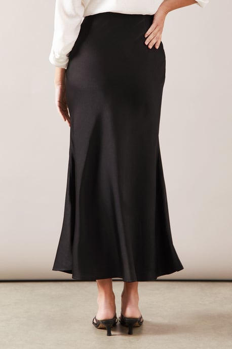 Petite Satin Bias Cut Midi Skirt - Image 3