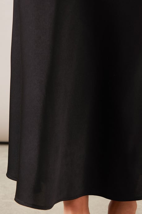 Petite Satin Bias Cut Midi Skirt - Image 5