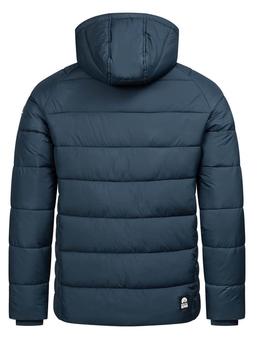 Arctic Seven Gewatteerde Winterjas voor Heren met Afneembare Capuchon Marineblauw - Image 2