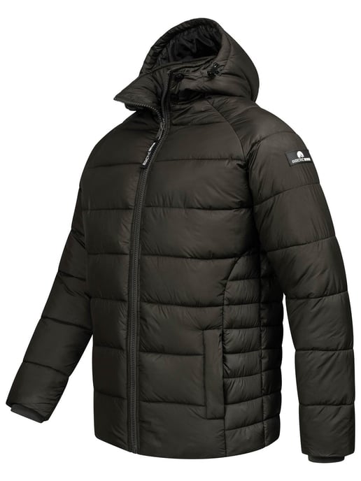 Arctic Seven Gewatteerde Winterjas voor Heren met Afneembare Capuchon Donkergrijs - Image 4