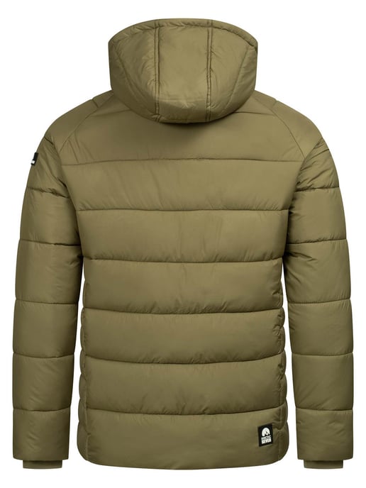 Arctic Seven Gewatteerde Winterjas voor Heren met Afneembare Capuchon Olijfgroen - Image 2