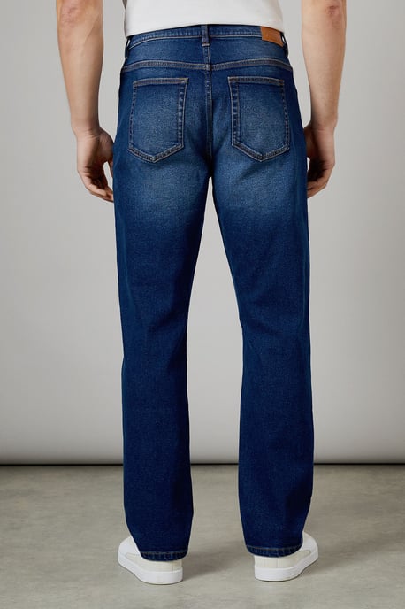 Dark Wash Premium Stretch Straight Fit Jeans - Image 4