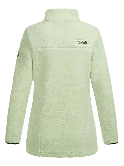 Arctic Seven Dames Sherpa Fleecejas – Warme Outdoorjas met Rits Dusty Mint - Image 2