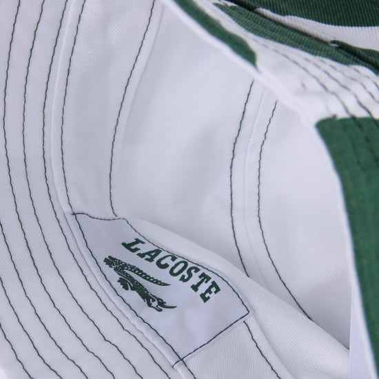 Accessories Lacoste Allover Print Reversible Bucket Hat in White - Image 3