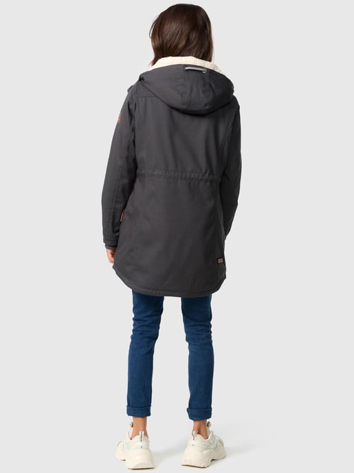 Navahoo Ireliaa Women's Parka – Wind-Resistant Winter Jacket with Teddy Fleece & Hood - Anthracite - Image 2