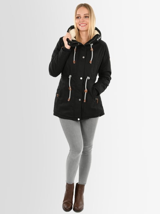 Navahoo Ireliaa Dam Parkas – Vindavvisande vinterjacka med teddyfoder och huva - Svart - Image 5