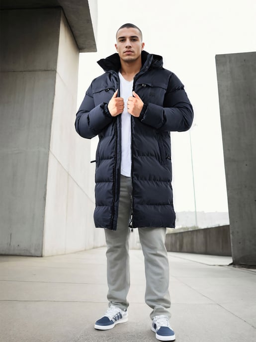 Arctic Seven Heren Gewatteerde Winterparka Marine - Image 2