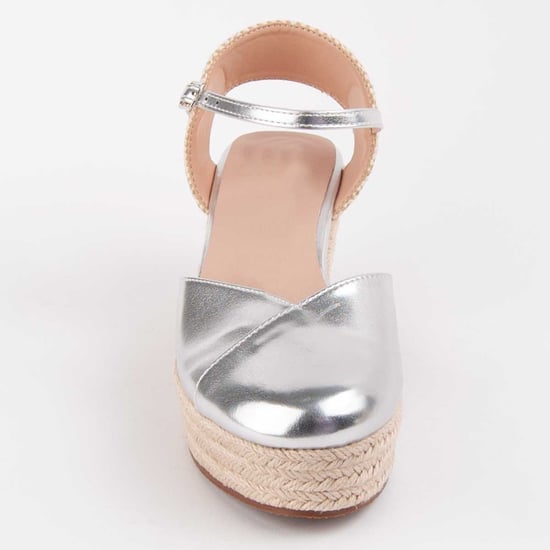 Montevita Wedge Espadrille Balenci3 Silver - Image 3