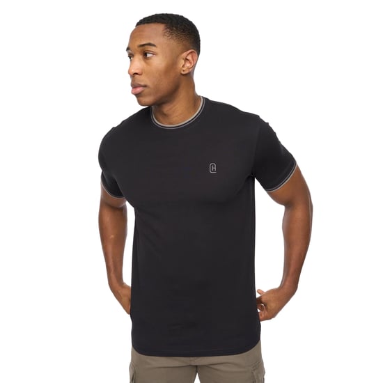 Crosshatch Heren Shellworth T-Shirt (Zwart) - Image 1